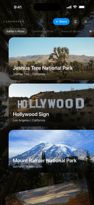 Traveler App on iPhone